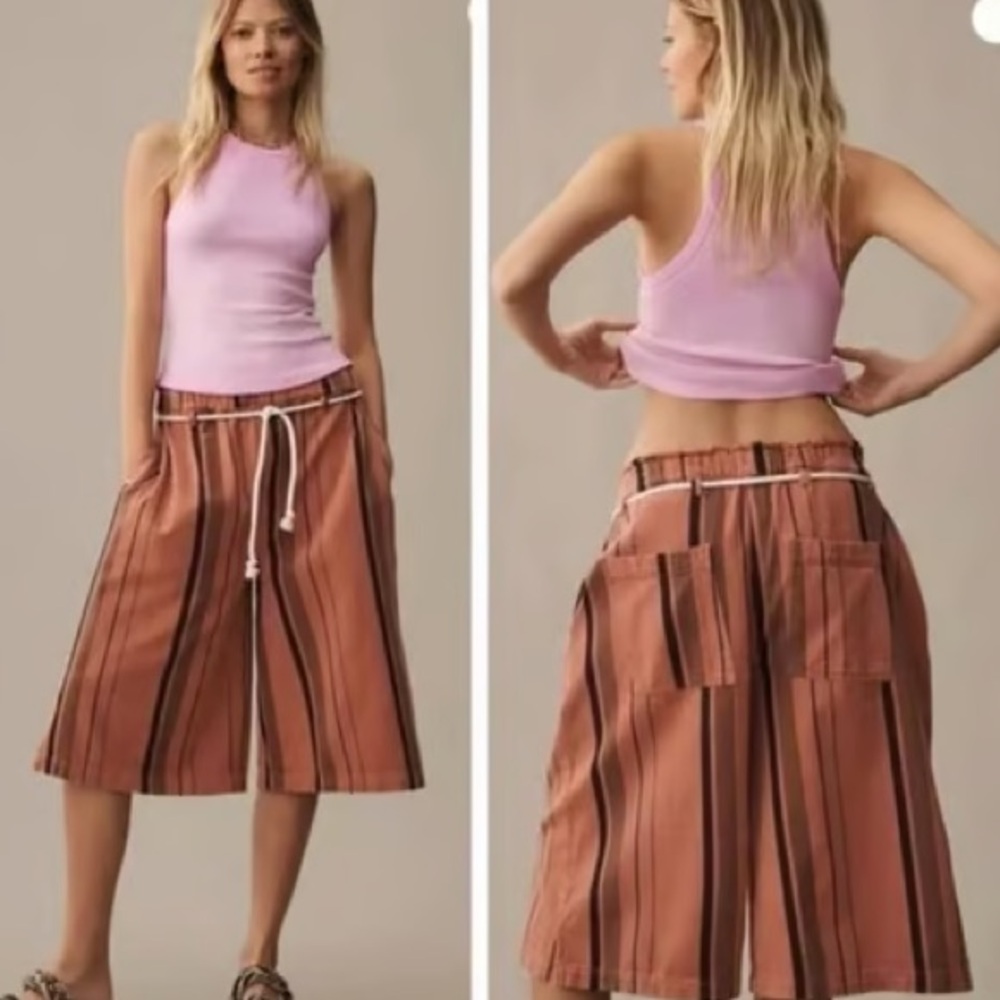 LMT: Anthropologie Pilcro Cropped PJ Wide-Leg Jeans